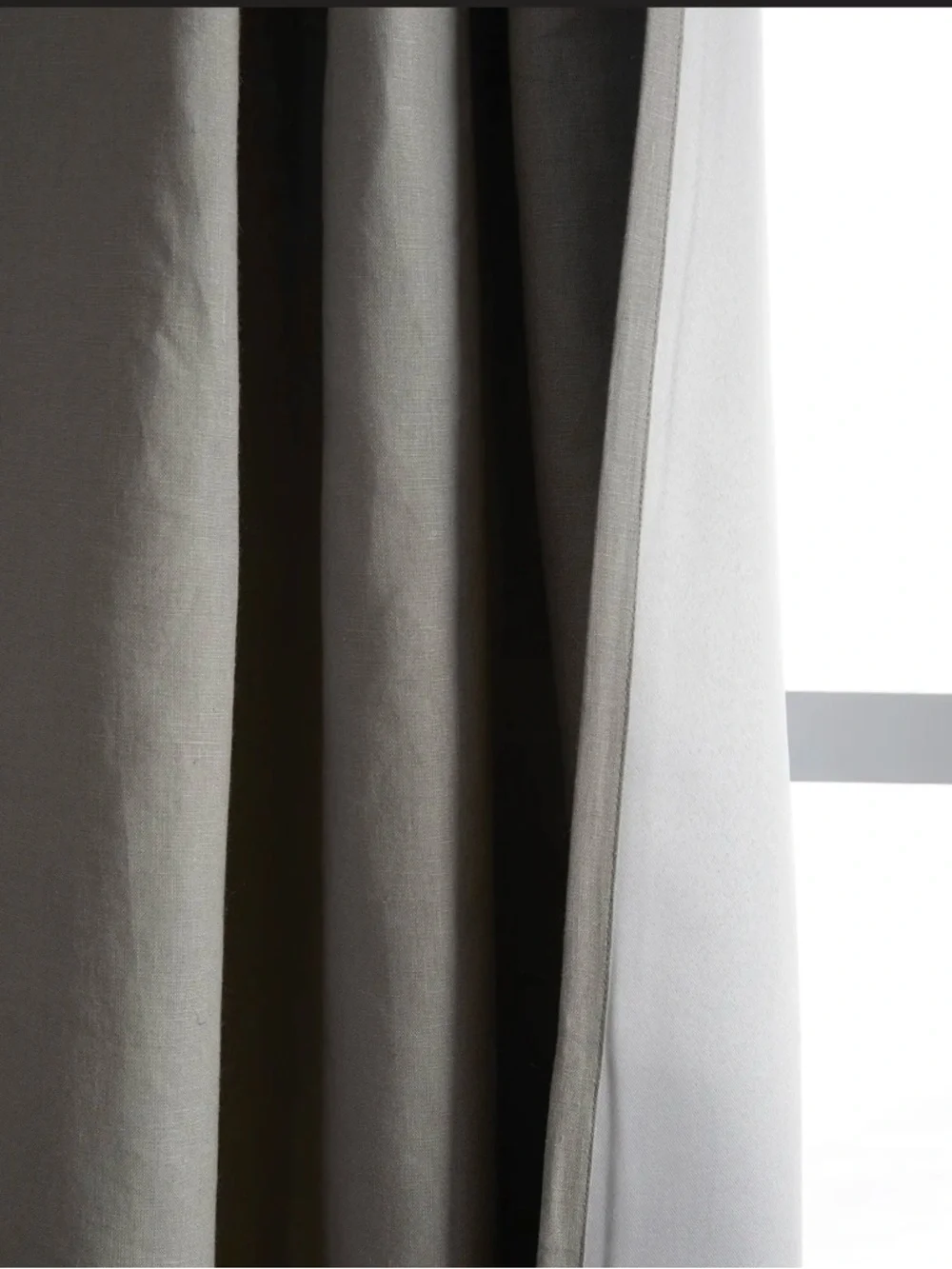 Quince European Linen Room Darkening Panels. (2 panels) 48x96 in Grey